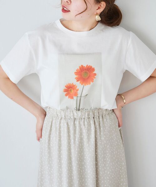le.coeur blanc（ルクールブラン）の「フラワーフォトプリントTシャツ（Tシャツ/カットソー・レディース・A/B/C・38）」の21枚目の写真