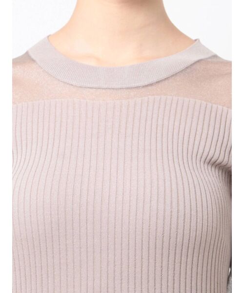 LAGUNAMOON（ラグナムーン）の「シアーギャザーニットワンピース（ワンピース・レディース・ライトブルー/ブラック/ベージュ・SMALL/MEDIUM）」の7枚目の写真