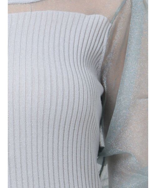 LAGUNAMOON（ラグナムーン）の「シアーギャザーニットワンピース（ワンピース・レディース・ライトブルー/ブラック/ベージュ・SMALL/MEDIUM）」の21枚目の写真