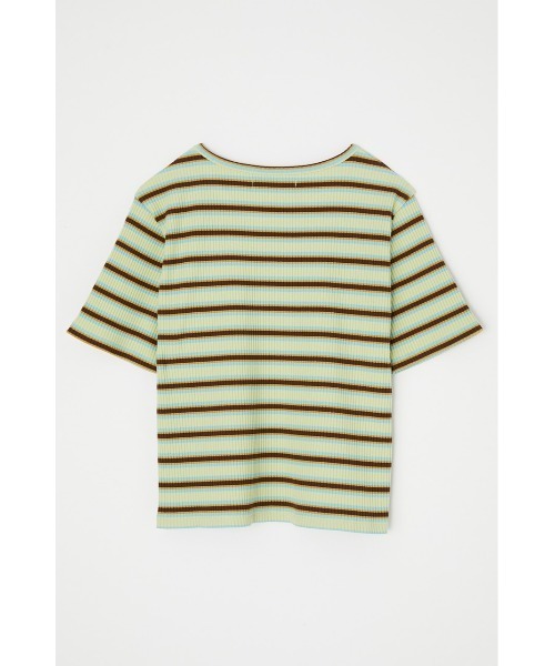 MOUSSY（マウジー）の「STRIPED Tシャツ（Tシャツ/カットソー・レディース・オレンジ/ブラウン/ライトグリーン・FREE）」の7枚目の写真
