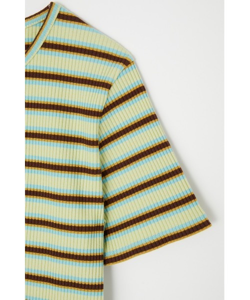 MOUSSY（マウジー）の「STRIPED Tシャツ（Tシャツ/カットソー・レディース・オレンジ/ブラウン/ライトグリーン・FREE）」の13枚目の写真