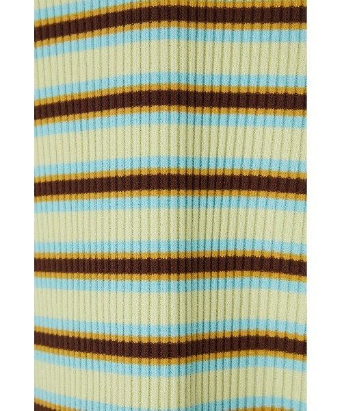 MOUSSY（マウジー）の「STRIPED Tシャツ（Tシャツ/カットソー・レディース・オレンジ/ブラウン/ライトグリーン・FREE）」の11枚目の写真