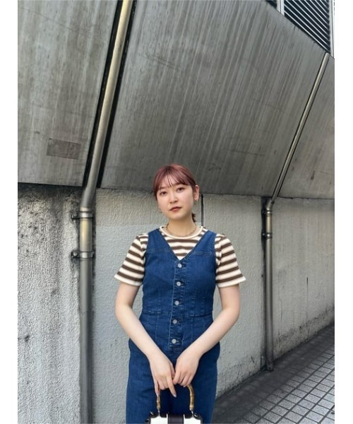 MOUSSY（マウジー）の「STRIPED Tシャツ（Tシャツ/カットソー・レディース・オレンジ/ブラウン/ライトグリーン・FREE）」の22枚目の写真