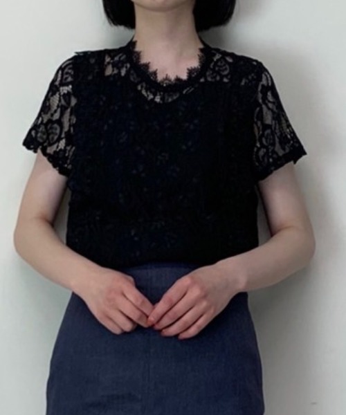 総レース半袖カットソー Tシャツ カットソー Luxe Brille リュクスブリエ のファッション通販 Zozotown