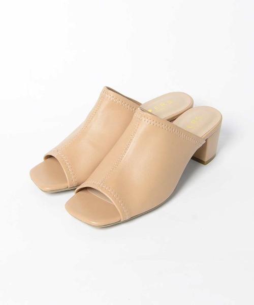 shopnikoniko（ショップニコニコ）の「ストレッチヒールサンダル（サンダル・レディース・ベージュ/ブラック/ホワイト・S/M/L/LL）」の12枚目の写真