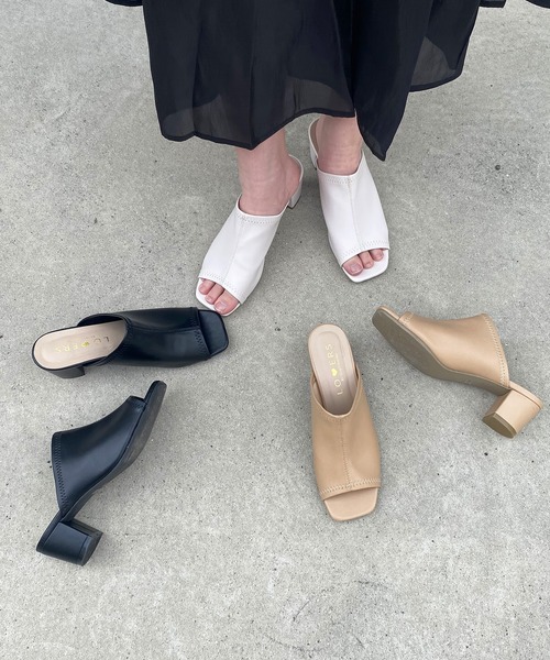 shopnikoniko（ショップニコニコ）の「ストレッチヒールサンダル（サンダル・レディース・ベージュ/ブラック/ホワイト・S/M/L/LL）」の21枚目の写真