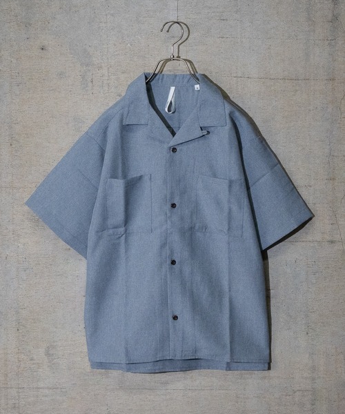 JOHN'S CLOSET(ジョンズクローゼット)の「【i】ポリトロ両腕ポケットオープンシャツ(シャツ/ブラウス・メンズ・ホワイト/ブラック/グレー/サックスブルー/ブルー/モカ・MEDIUM/LARGE/X-LARGE)」の5枚目の写真