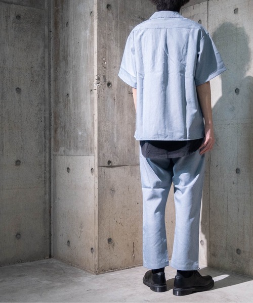 JOHN'S CLOSET(ジョンズクローゼット)の「【i】ポリトロ両腕ポケットオープンシャツ(シャツ/ブラウス・メンズ・ホワイト/ブラック/グレー/サックスブルー/ブルー/モカ・MEDIUM/LARGE/X-LARGE)」の19枚目の写真