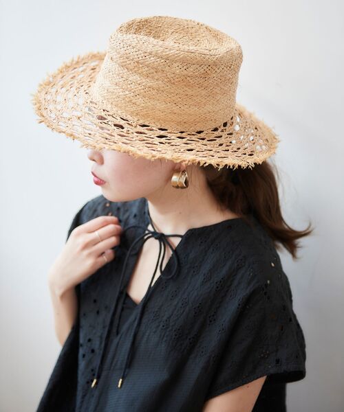 le.coeur blanc（ルクールブラン）の「PAESAGGIO DELLA TOSCANA ハット（ハット・レディース・ベージュ・FREE）」の3枚目の写真