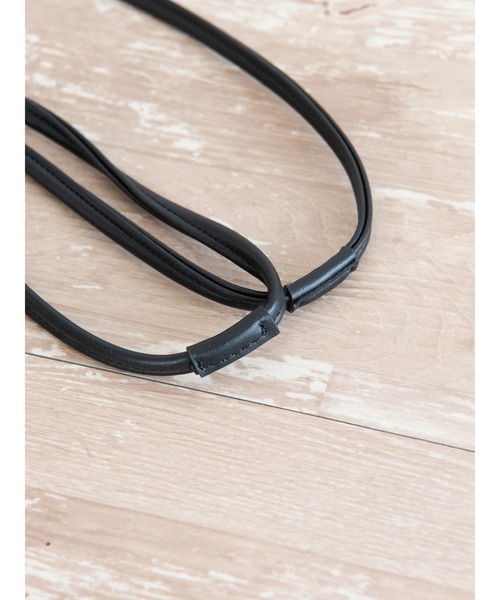 AMERICAN HOLIC（アメリカンホリック）の「キャンバス配色　巾着バッグ（ショルダーバッグ・レディース・ブラック/グリーン・FREE）」の13枚目の写真