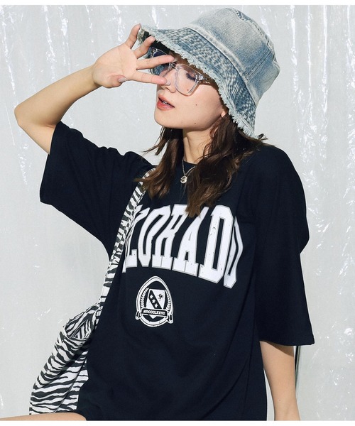 ANAP（アナップ）の「フリンジデニムバケットハット（ハット・レディース・ブラック/ブルー・FREE）」の2枚目の写真