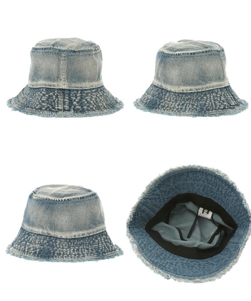 ANAP（アナップ）の「フリンジデニムバケットハット（ハット・レディース・ブラック/ブルー・FREE）」の6枚目の写真