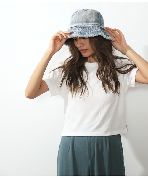 ANAP（アナップ）の「フリンジデニムバケットハット（ハット・レディース・ブラック/ブルー・FREE）」の11枚目の写真