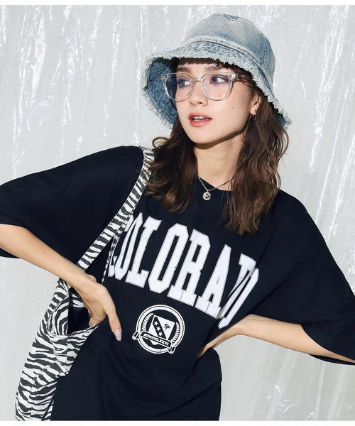 ANAP（アナップ）の「フリンジデニムバケットハット（ハット・レディース・ブラック/ブルー・FREE）」の10枚目の写真