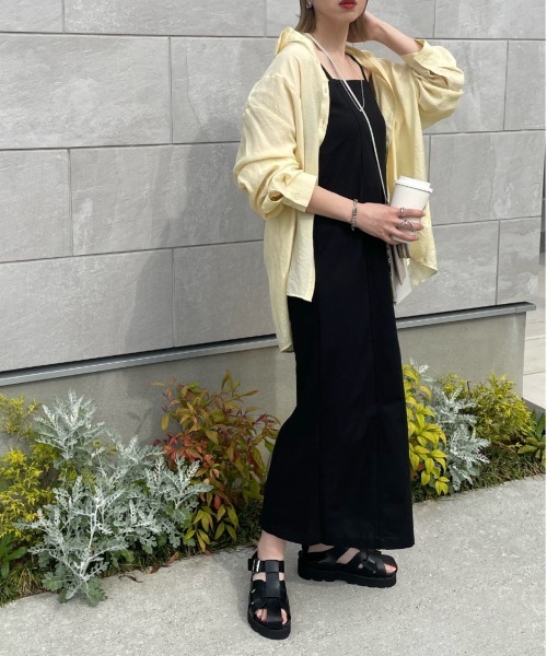 y/m by misato(イムバイミサト)の「リネンライクキャミワンピース(ワンピース・レディース・アイボリー/ブラック/キャメル・FREE)」の13枚目の写真