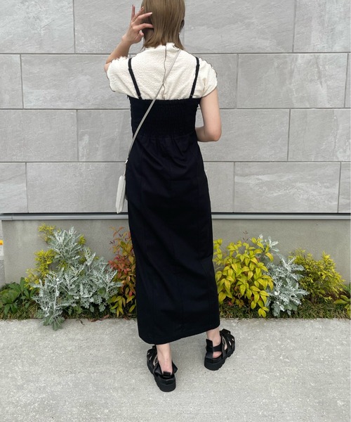 y/m by misato(イムバイミサト)の「リネンライクキャミワンピース(ワンピース・レディース・アイボリー/ブラック/キャメル・FREE)」の11枚目の写真