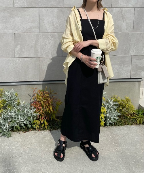 y/m by misato(イムバイミサト)の「リネンライクキャミワンピース(ワンピース・レディース・アイボリー/ブラック/キャメル・FREE)」の16枚目の写真