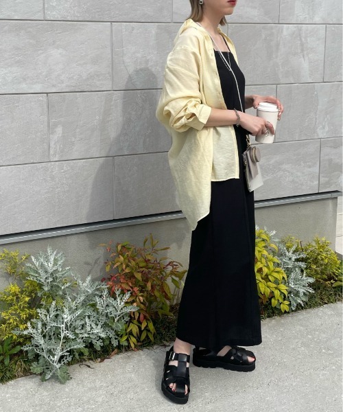 y/m by misato(イムバイミサト)の「リネンライクキャミワンピース(ワンピース・レディース・アイボリー/ブラック/キャメル・FREE)」の15枚目の写真