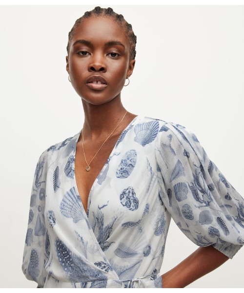 ALLSAINTS（オールセインツ）の「ARI OCEANO DRESS | ARI OCEANO ドレス・ワンピース（ワンピース・レディース・ブルー・6/8/4）」の2枚目の写真
