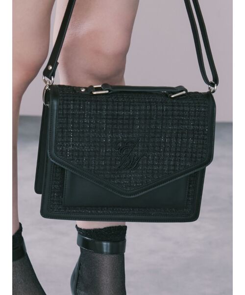 EATME（イートミー）の「EMロゴフラップバッグ（ショルダーバッグ・レディース・ベージュ/ブラック・FREE）」の4枚目の写真