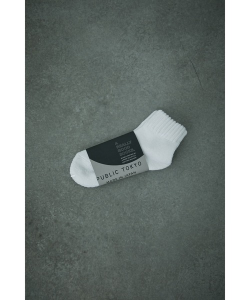 PUBLIC TOKYO(パブリックトウキョウ)の「本当に良いソックス(ソックス/靴下・メンズ・ブラック/ホワイト/ダークブルー/ベージュ/ダークグリーン・FREE)」の6枚目の写真