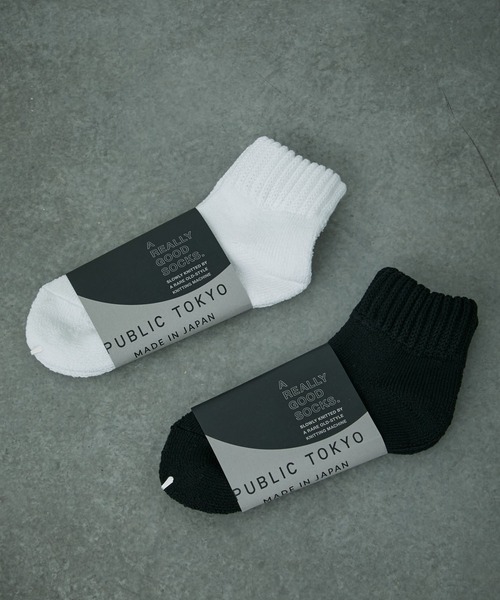 PUBLIC TOKYO(パブリックトウキョウ)の「本当に良いソックス(ソックス/靴下・メンズ・ブラック/ホワイト/ダークブルー/ベージュ/ダークグリーン・FREE)」の10枚目の写真
