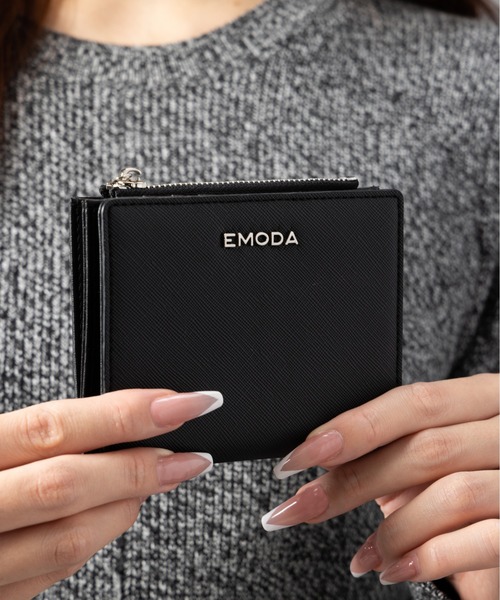EMODA（エモダ）の「EMODA/エモダ　サフィアーノ調二つ折りウォレット（財布・レディース・ブラック/シルバー/アイボリー/ベージュ系その他・FREE）」の6枚目の写真