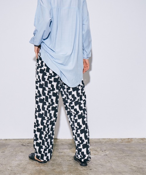 4youstory（フォーユーストーリー）の「【4youstory】幾何学プリントパンツ（スラックス・レディース・ブラック/ブラウン・FREE）」の18枚目の写真