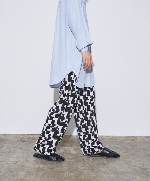 4youstory（フォーユーストーリー）の「【4youstory】幾何学プリントパンツ（スラックス・レディース・ブラック/ブラウン・FREE）」の19枚目の写真