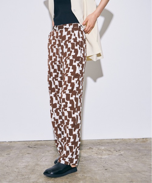 4youstory（フォーユーストーリー）の「【4youstory】幾何学プリントパンツ（スラックス・レディース・ブラック/ブラウン・FREE）」の13枚目の写真