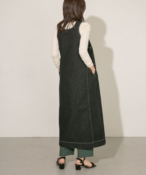 KBF（ケイビーエフ）の「マルチWAYフリルデニムワンピース（ワンピース・レディース・ブラック/ワンウォッシュ・ONE）」の15枚目の写真