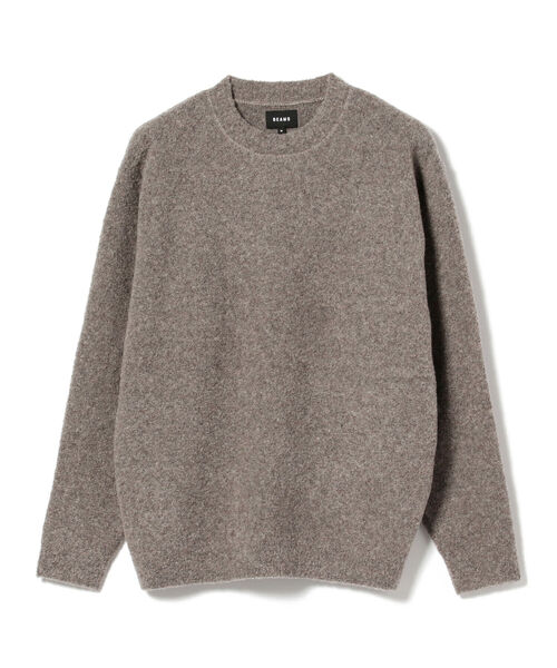 BEAMS(ビームス)の「BEAMS / ブークレ クルーネック ニット(ニット/セーター・メンズ・ブラック/ベージュ/グレー系その他・S/M/L/XL)」の18枚目の写真