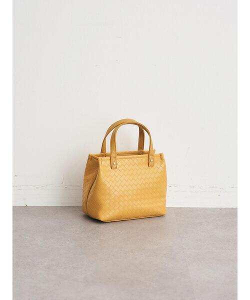 earth music&ecology（アースミュージックアンドエコロジー）の「イントレチャート型押しミニバッグ（トートバッグ・レディース・ホワイト/グリーン/イエロー・FREE）」の15枚目の写真