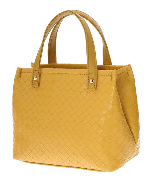 earth music&ecology（アースミュージックアンドエコロジー）の「イントレチャート型押しミニバッグ（トートバッグ・レディース・ホワイト/グリーン/イエロー・FREE）」の12枚目の写真