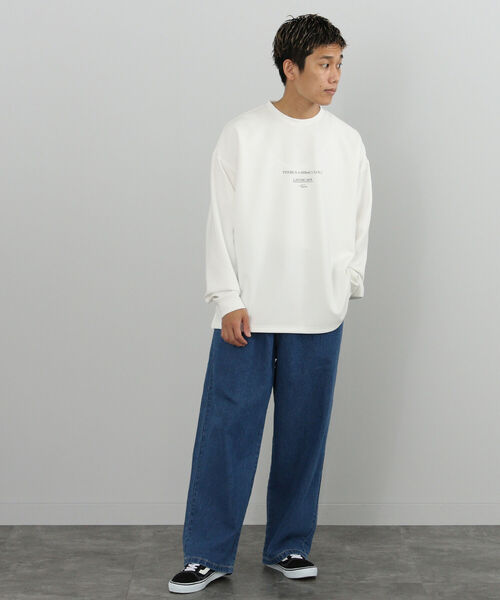 BEAMS HEART（ビームスハート）の「BEAMS HEART / ダンボール プリント ロングスリーブ ビッグ Tシャツ（Tシャツ/カットソー・メンズ・ホワイト/ベージュ/ミント・SMALL/MEDIUM/LARGE）」の16枚目の写真