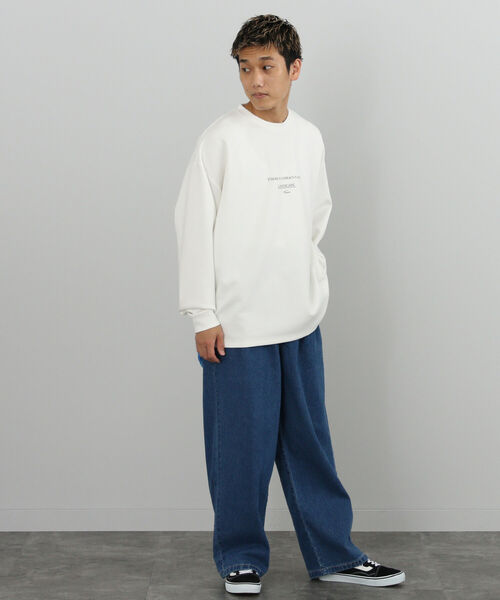 BEAMS HEART（ビームスハート）の「BEAMS HEART / ダンボール プリント ロングスリーブ ビッグ Tシャツ（Tシャツ/カットソー・メンズ・ホワイト/ベージュ/ミント・SMALL/MEDIUM/LARGE）」の6枚目の写真