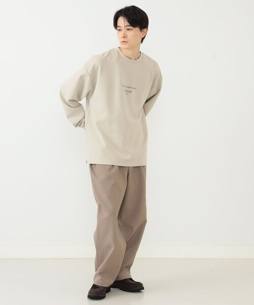 BEAMS HEART（ビームスハート）の「BEAMS HEART / ダンボール プリント ロングスリーブ ビッグ Tシャツ（Tシャツ/カットソー・メンズ・ホワイト/ベージュ/ミント・SMALL/MEDIUM/LARGE）」の15枚目の写真