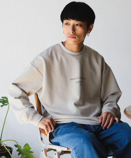 BEAMS HEART（ビームスハート）の「BEAMS HEART / ダンボール プリント ロングスリーブ ビッグ Tシャツ（Tシャツ/カットソー・メンズ・ホワイト/ベージュ/ミント・SMALL/MEDIUM/LARGE）」の17枚目の写真