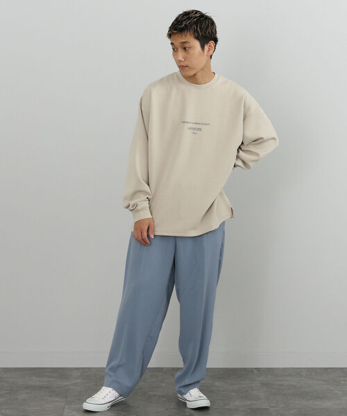 BEAMS HEART（ビームスハート）の「BEAMS HEART / ダンボール プリント ロングスリーブ ビッグ Tシャツ（Tシャツ/カットソー・メンズ・ホワイト/ベージュ/ミント・SMALL/MEDIUM/LARGE）」の7枚目の写真