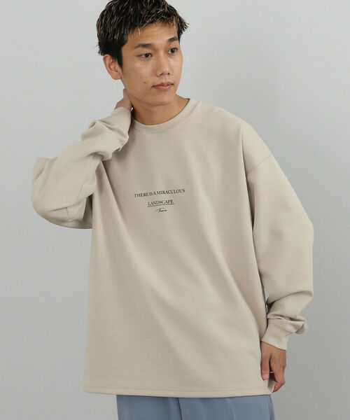 BEAMS HEART（ビームスハート）の「BEAMS HEART / ダンボール プリント ロングスリーブ ビッグ Tシャツ（Tシャツ/カットソー・メンズ・ホワイト/ベージュ/ミント・SMALL/MEDIUM/LARGE）」の21枚目の写真