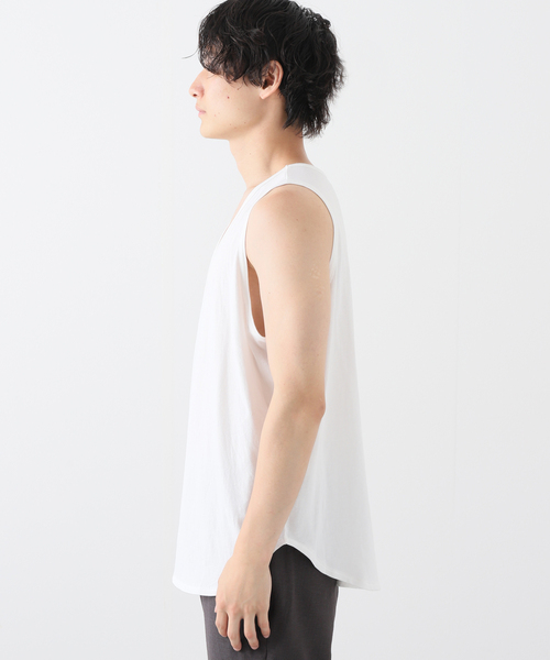 JOURNAL STANDARD(ジャーナルスタンダード)の「【透かし編みニット+レイヤードインナーの2点セット】 クルーネック半袖Tシャツ(ニット/セーター・メンズ・ブラック/ベージュ/ピンク/ライトグリーン/ライトイエロー・MEDIUM/LARGE)」の10枚目の写真