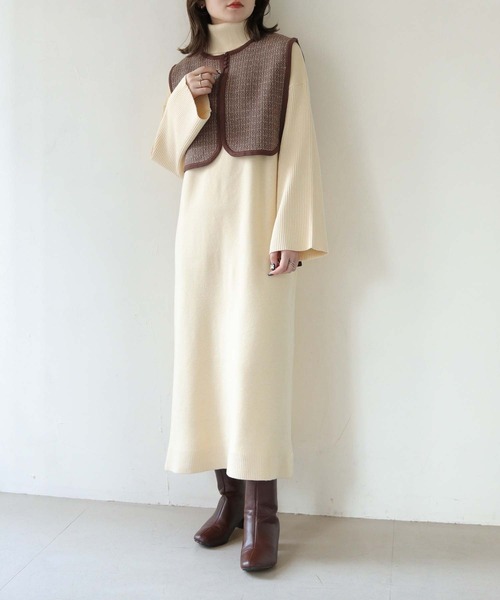 HER CLOSET(ハークローゼット)の「【shemoshelly】ジャガードニットベスト(ベスト・レディース・ブラウン/ブラック/アイボリー・M)」の21枚目の写真