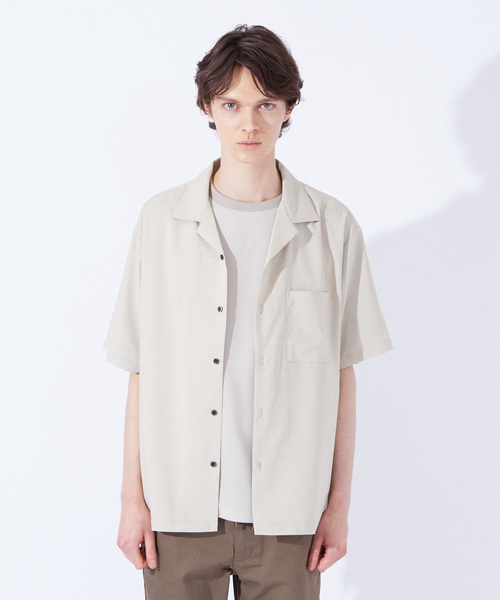 ABAHOUSE GRAY(アバハウスグレイ)の「ポリトロ ストレッチ 半袖 オープンカラー シャツ(シャツ/ブラウス・メンズ・ブラック/カーキ/サックスブルー/グレイッシュベージュ・46/48)」の18枚目の写真