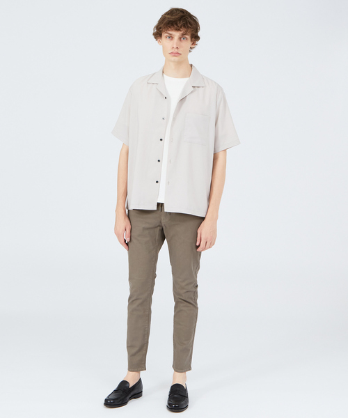 ABAHOUSE GRAY(アバハウスグレイ)の「ポリトロ ストレッチ 半袖 オープンカラー シャツ(シャツ/ブラウス・メンズ・ブラック/カーキ/サックスブルー/グレイッシュベージュ・46/48)」の15枚目の写真