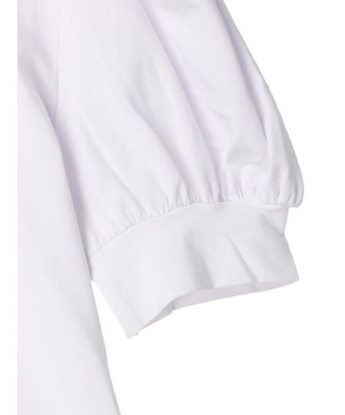 DURAS(デュラス)の「タック入りパワショルカットソー(Tシャツ/カットソー・レディース・ホワイト/ブラック・FREE)」の7枚目の写真