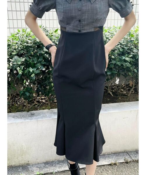 EATME（イートミー）の「クロスリボンブラウスドッキングワンピース（ワンピース・レディース・ブラック/バーガンディー/その他1・SMALL/MEDIUM）」の6枚目の写真