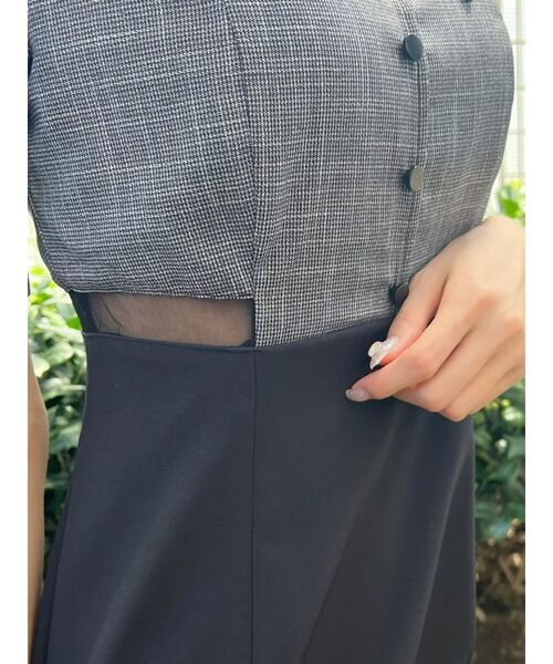 EATME（イートミー）の「クロスリボンブラウスドッキングワンピース（ワンピース・レディース・ブラック/バーガンディー/その他1・SMALL/MEDIUM）」の8枚目の写真