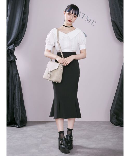 EATME（イートミー）の「クロスリボンブラウスドッキングワンピース（ワンピース・レディース・ブラック/バーガンディー/その他1・SMALL/MEDIUM）」の19枚目の写真