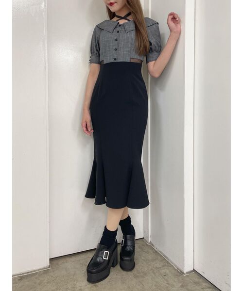 EATME（イートミー）の「クロスリボンブラウスドッキングワンピース（ワンピース・レディース・ブラック/バーガンディー/その他1・SMALL/MEDIUM）」の22枚目の写真