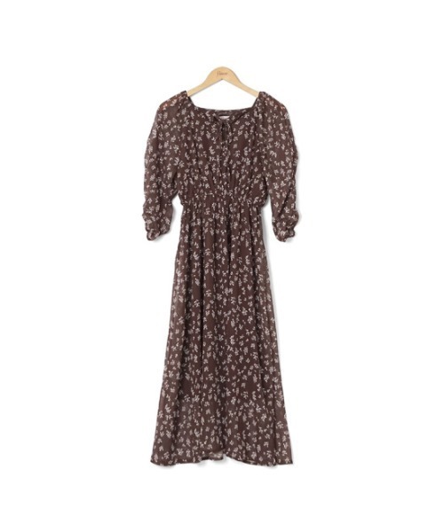 flower（フラワー）の「ニュアンスブルームワンピース（ワンピース・レディース・グリーン/ブラウン・FREE）」の20枚目の写真